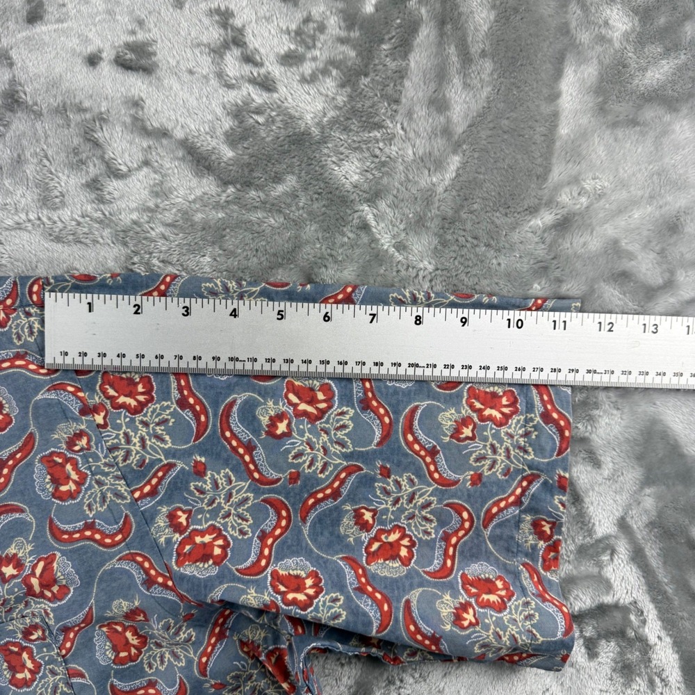 Vintage Polo Ralph Lauren Clayton Mens Blue Red Floral Paisley Cotton Camp 2XL - Picture 7 of 14